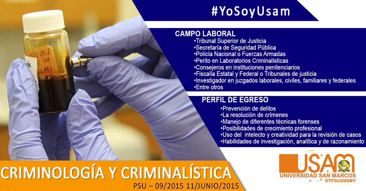 Criminología Y Criminalística – Semiescolarizado – USAM | Universidad ...